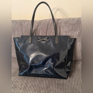 Kate Spade Midnight Blue Glitter Tote